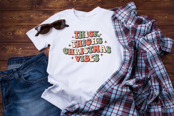 Retro Christmas SVG: Thick Thighs Holiday Vibe